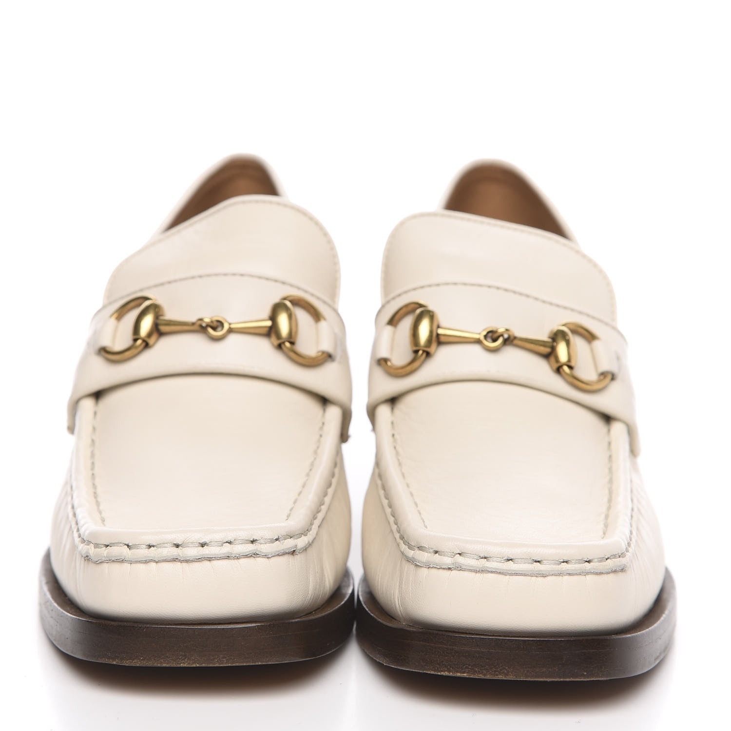 Gucci Malaga Kid Horsebit Loafer Pumps 39.5 White 2 of 10