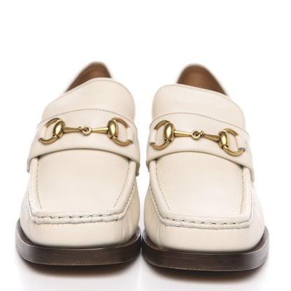 Gucci Malaga Kid Horsebit Loafer Pumps 39.5 White 2 of 10