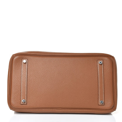 Hermes Taurillon Clemence Birkin 35 Gold 6 of 34