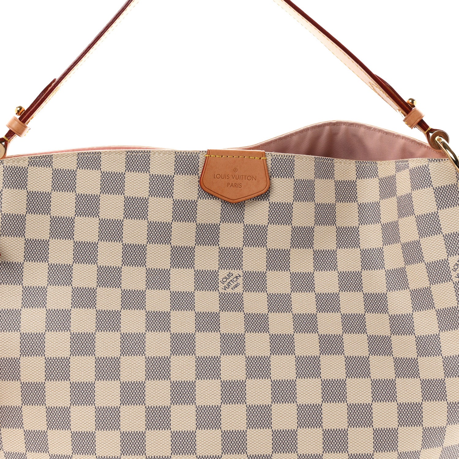 Louis Vuitton Damier Azur Graceful MM Rose Ballerine 7 of 10
