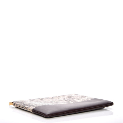 Celine Python Lambskin Solo Clutch Pouch Burgundy 4 of 8