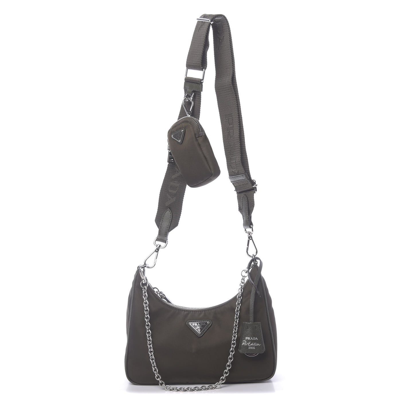 Tessuto Nylon Saffiano Re-Edition 2005 Shoulder Bag Mimetico