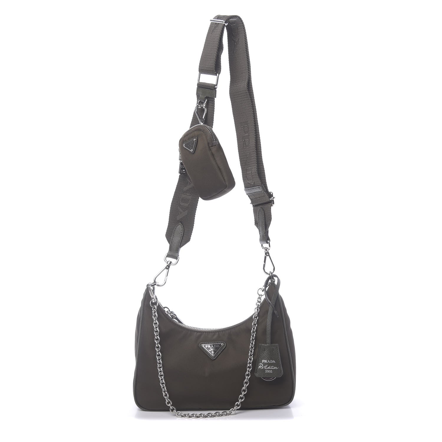Prada Tessuto Nylon Saffiano Re-Edition 2005 Shoulder Bag Mimetico 1 of 10