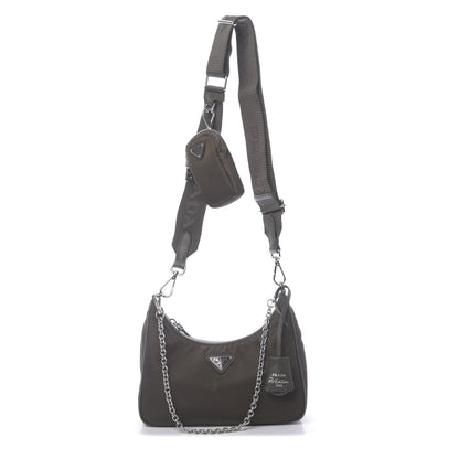 Prada Tessuto Nylon Saffiano Re-Edition 2005 Shoulder Bag Mimetico 1 of 10