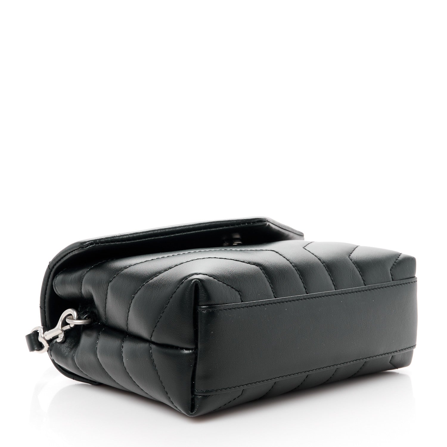 Saint Laurent Calfskin Y Quilted Monogram Toy Loulou Crossbody Bag Black 4 of 11