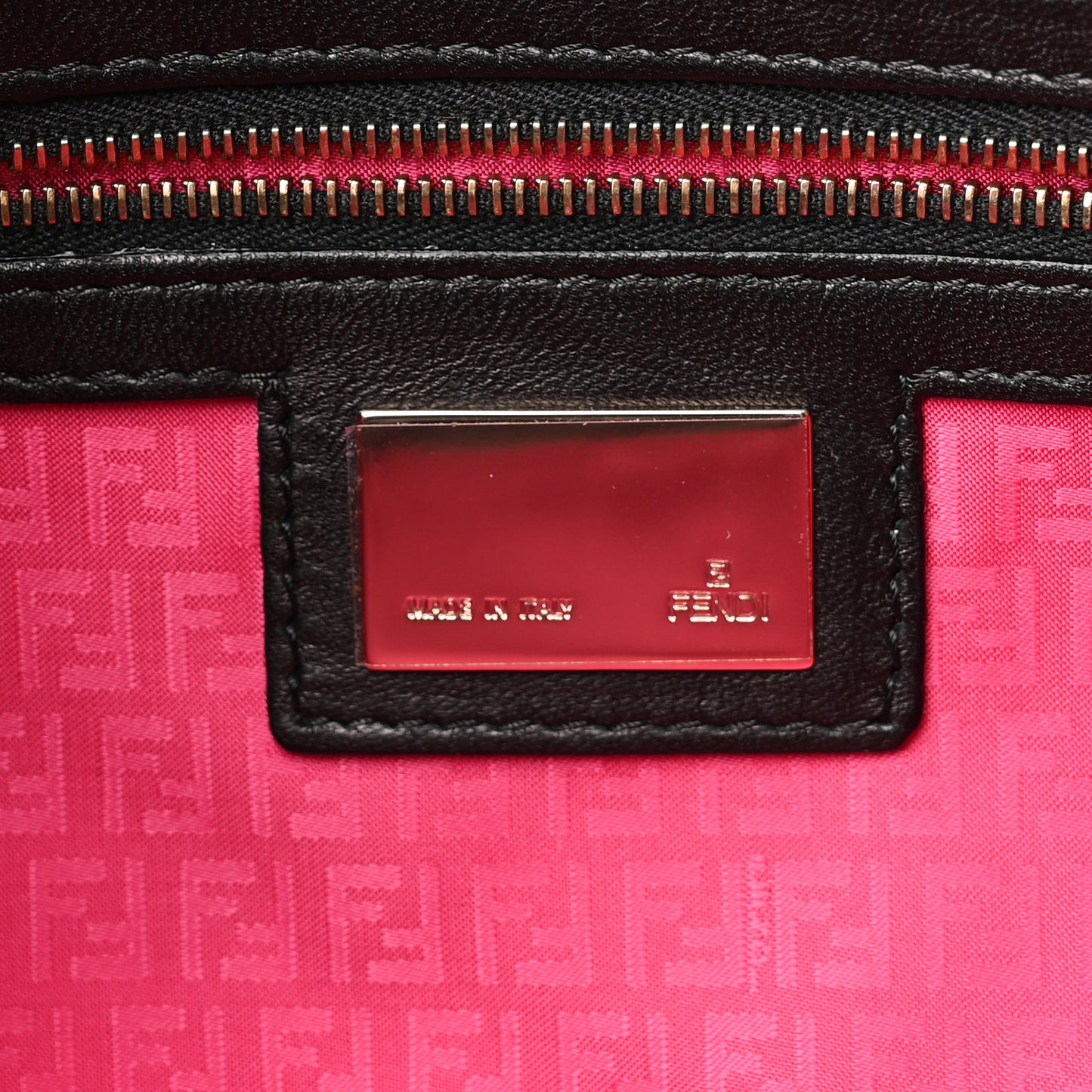 Nappa Logo Embossed Baguette Black