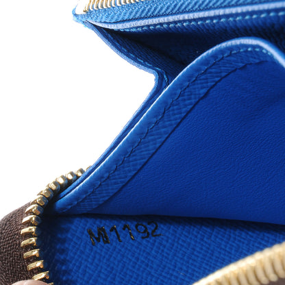 Louis Vuitton Monogram Kusama Pumpkin Dots Zippy Wallet Blue 9 of 9