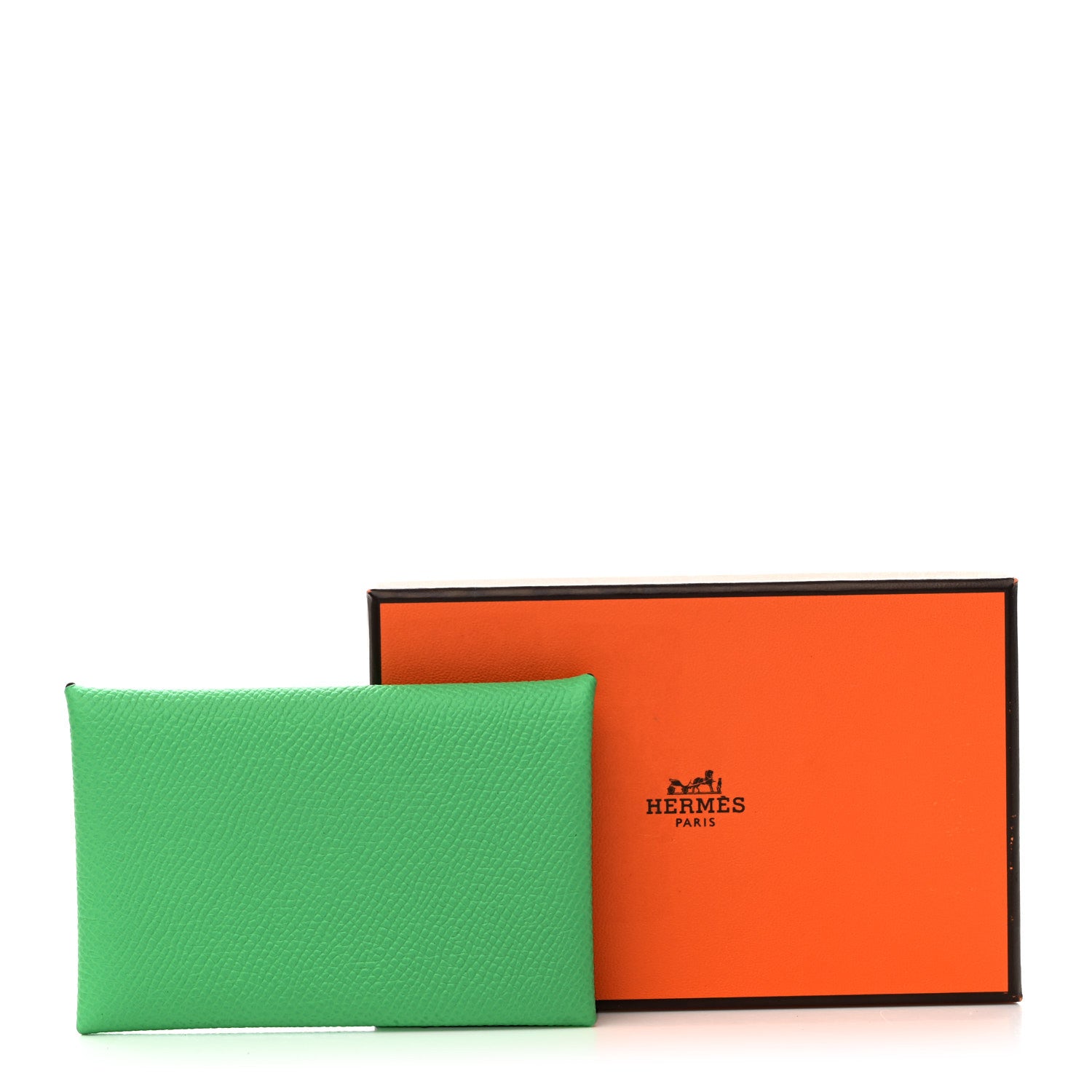 Hermes Epsom Verso Calvi Card Case Vert Comics Vert Fizz 8 of 8