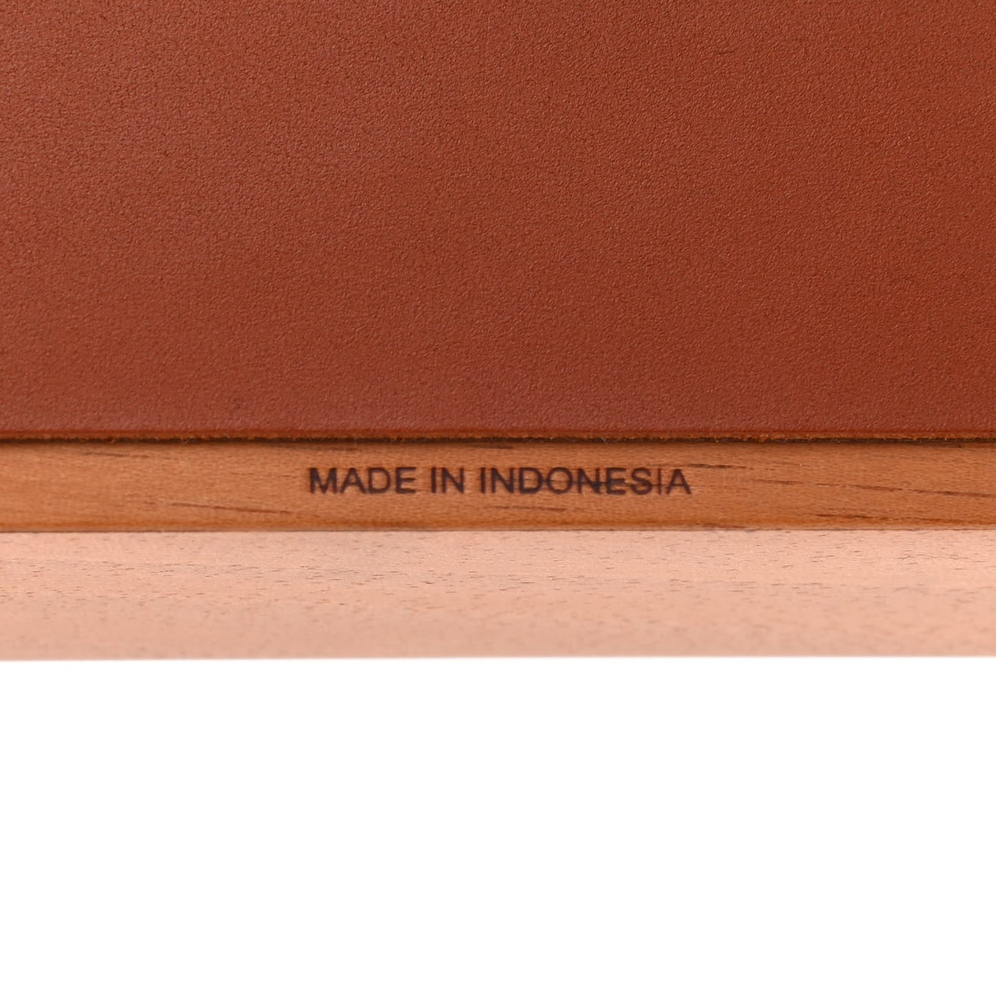 Mahogany Wood Birdle Calfskin Small Theoreme Mosaique Or Box Naturel