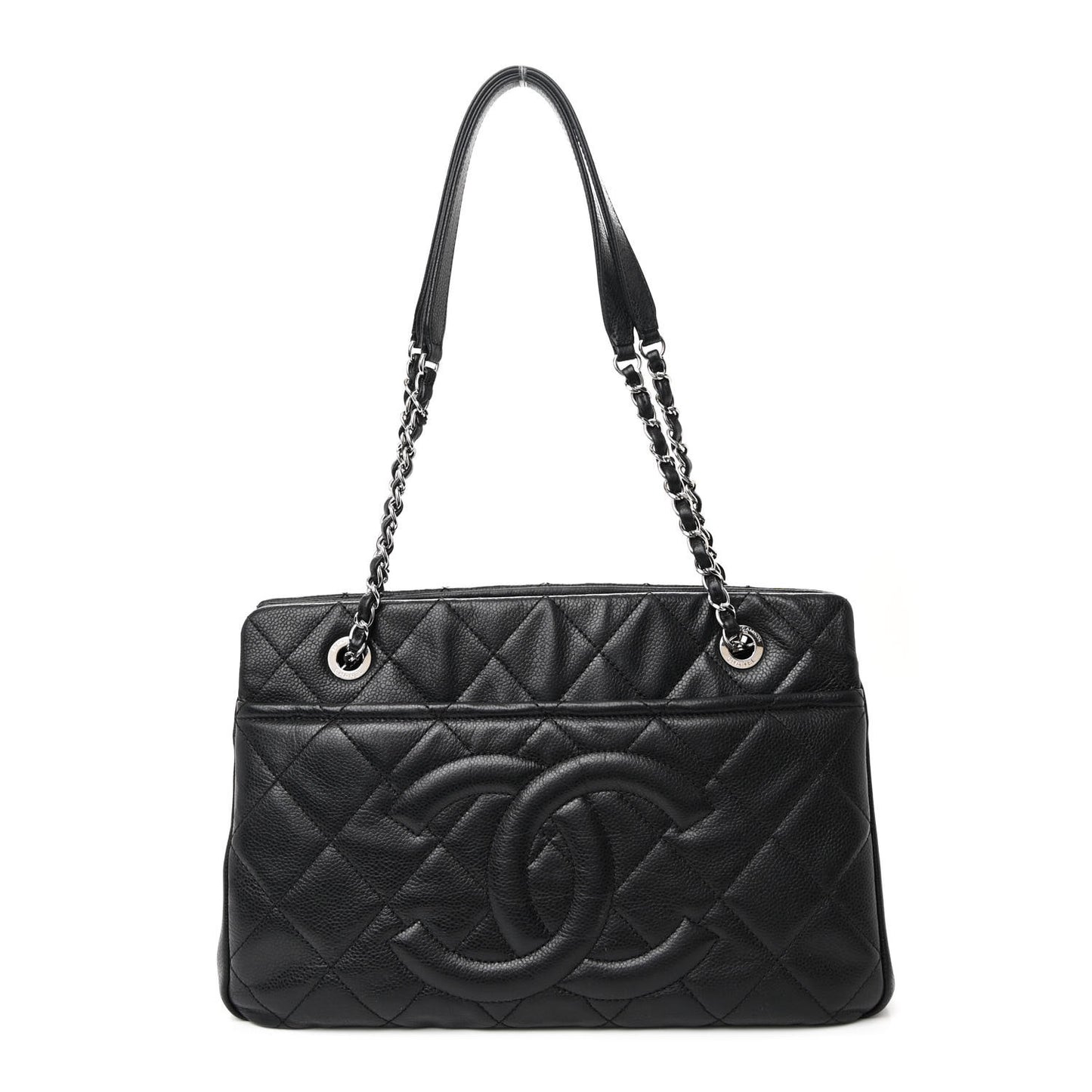 Caviar Quilted Timeless CC Soft Tote Black