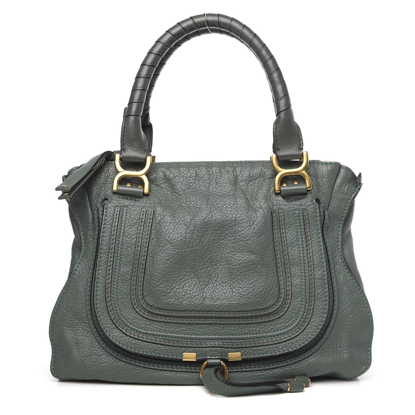 Calfskin Medium Marcie Satchel Eucalyptus