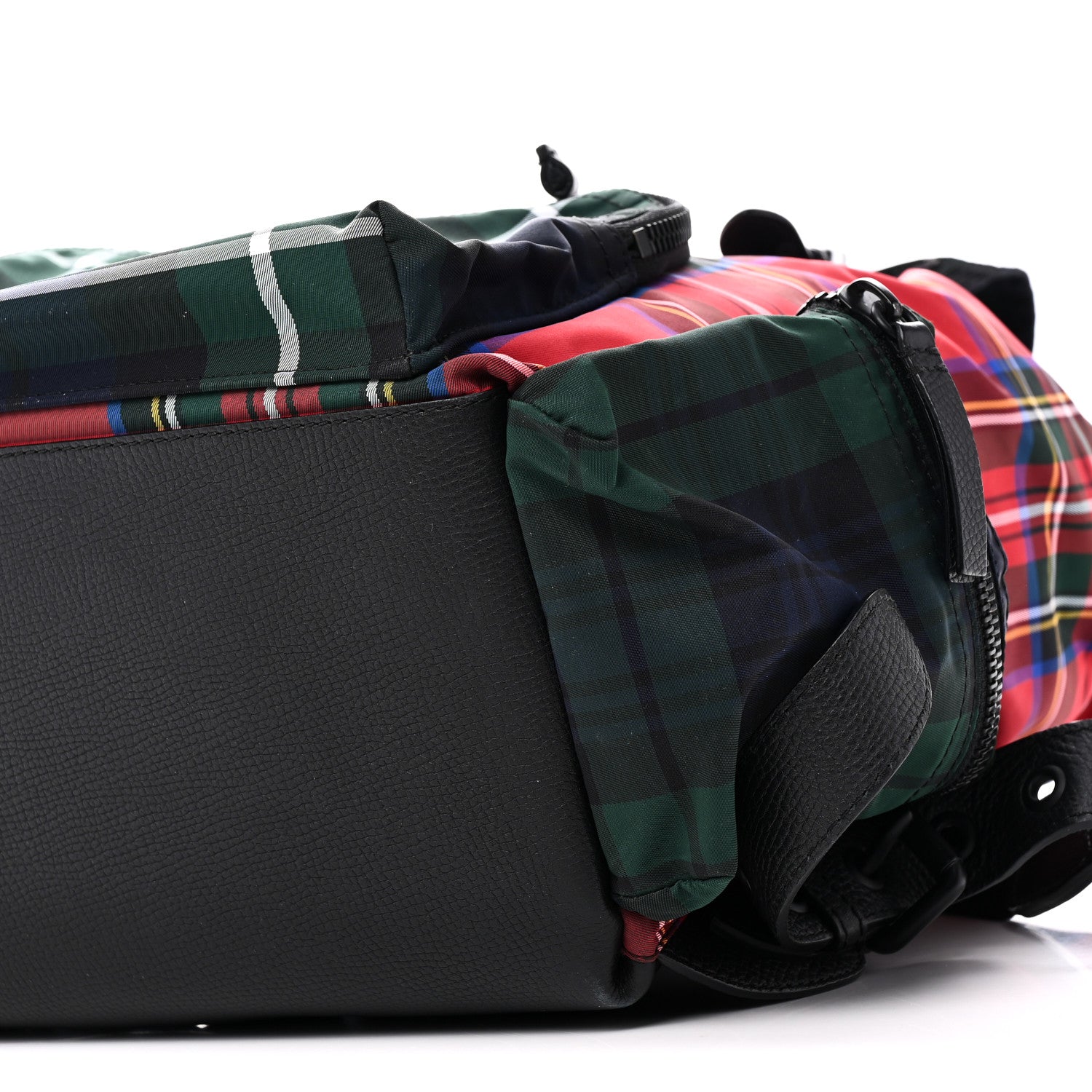 Burberry Laminated Tartan Patchwork Medium Rucksack Backpack Military Red 9 of 9