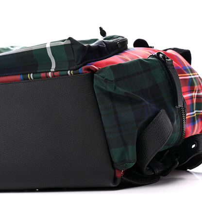 Burberry Laminated Tartan Patchwork Medium Rucksack Backpack Military Red 9 of 9
