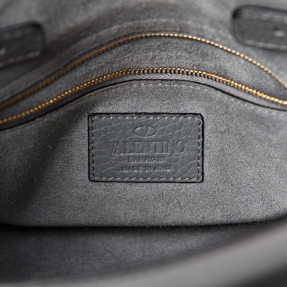 Valentino Garavani Grained Calfskin Small My Rockstud Frame Bag Gray 5 of 15