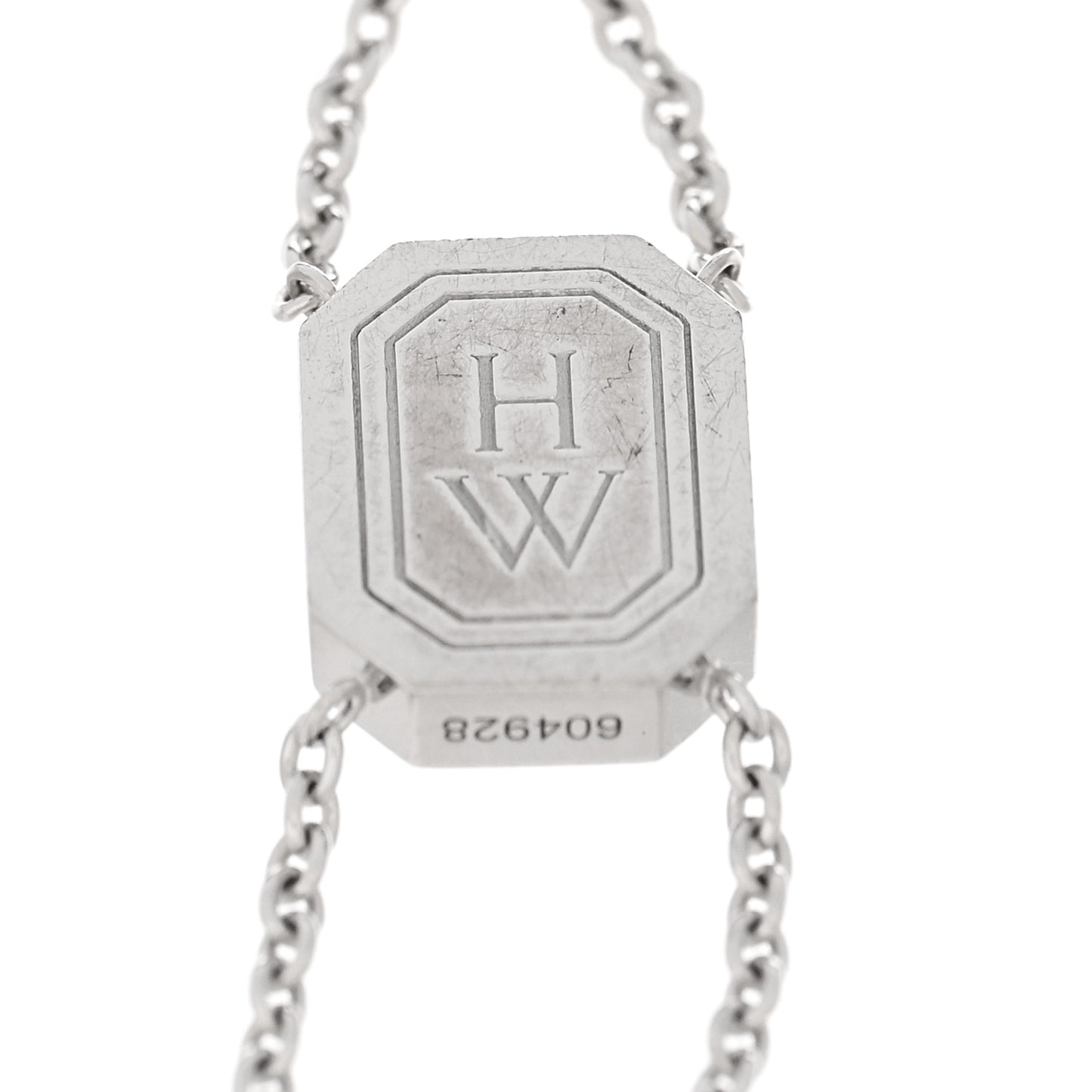 18K White Gold Diamond HW Logo Bracelet