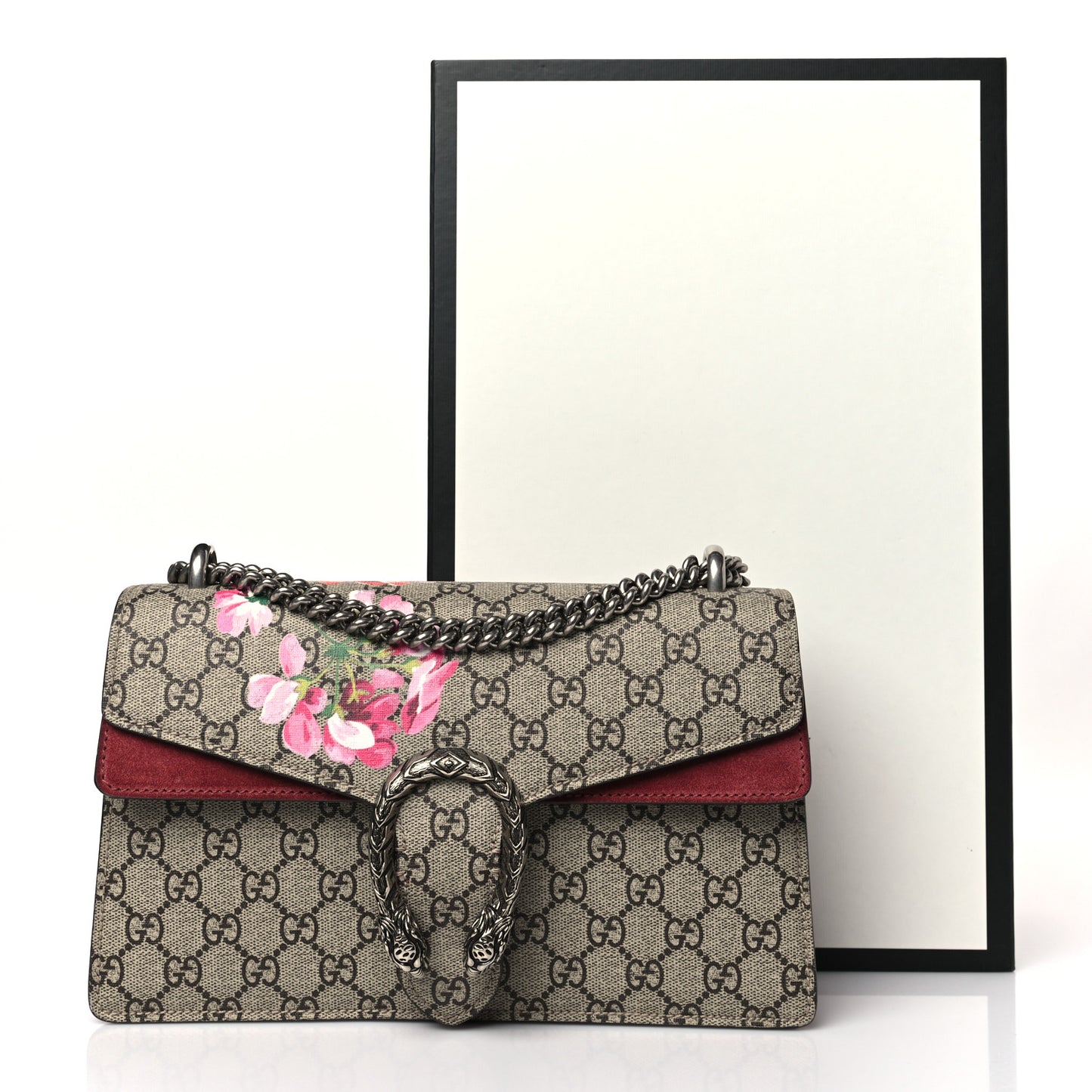 GG Supreme Monogram Blooms Small Dionysus Shoulder Bag Beige Multicolor Dry Rose