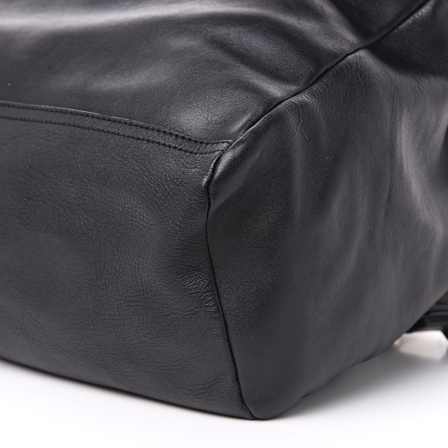 Calfskin Whipstitch Large Pandora Black