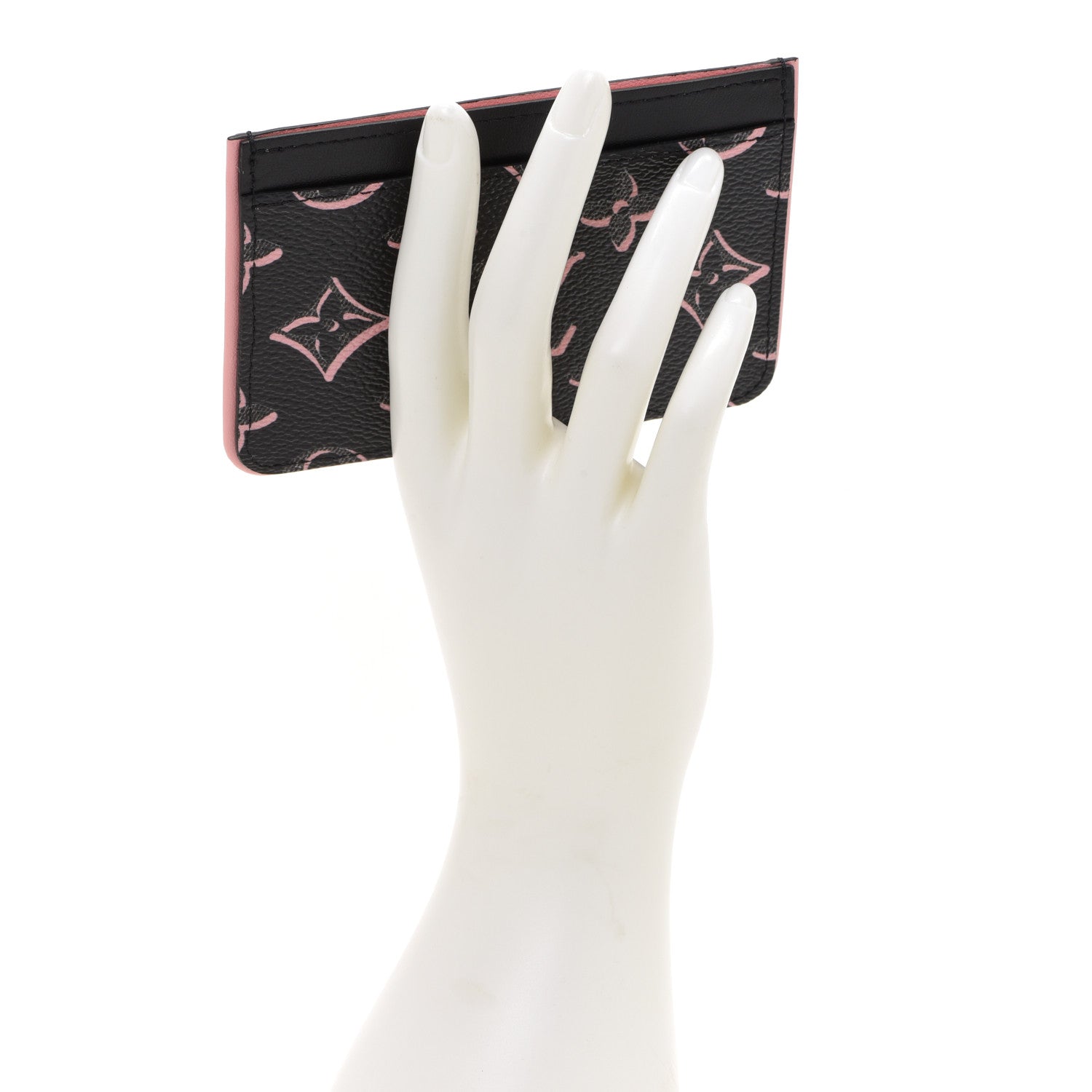 Louis Vuitton Monogram LV Side-Up Card Holder Black 2 of 7
