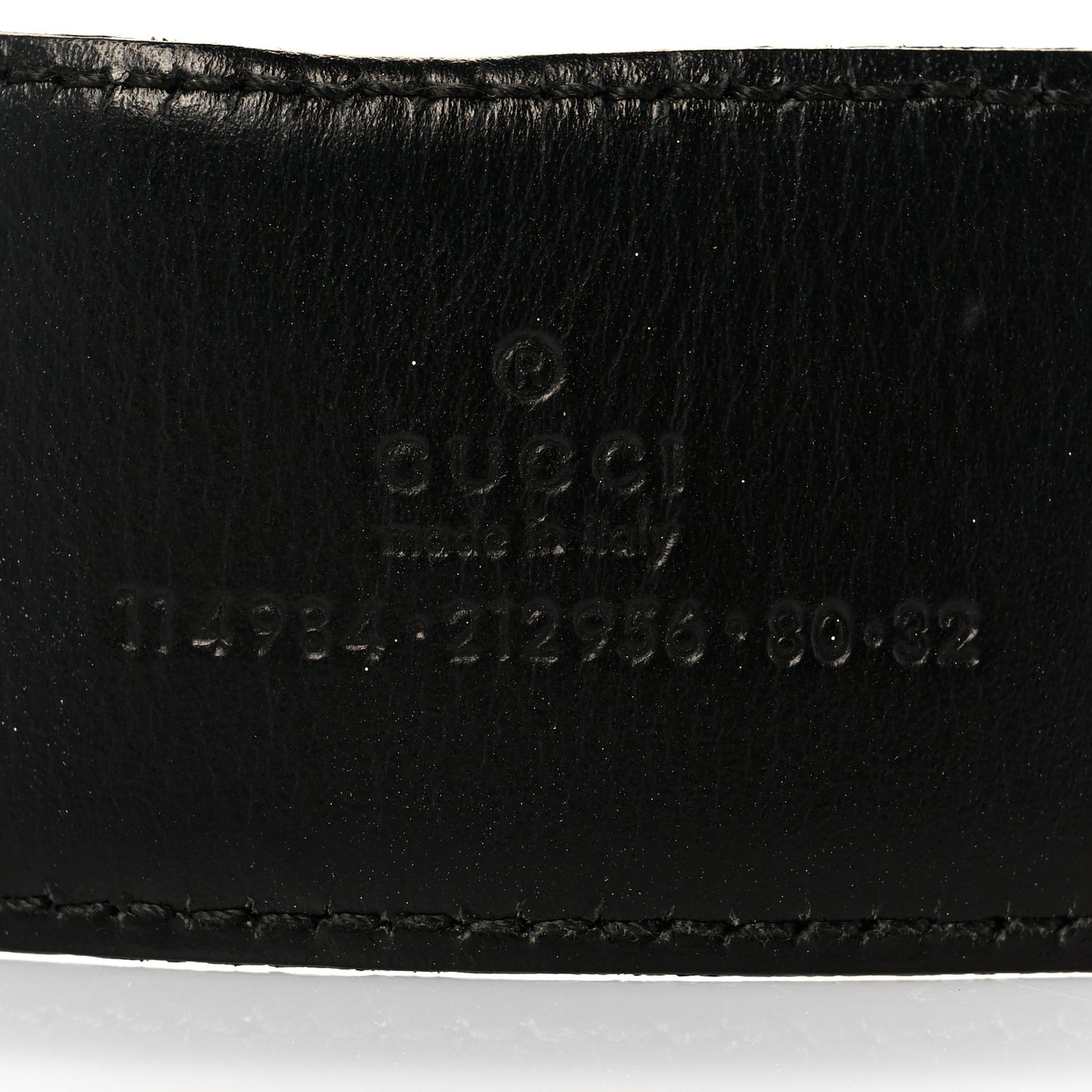 Guccissima Interlocking G 40mm Belt 80 32 Black