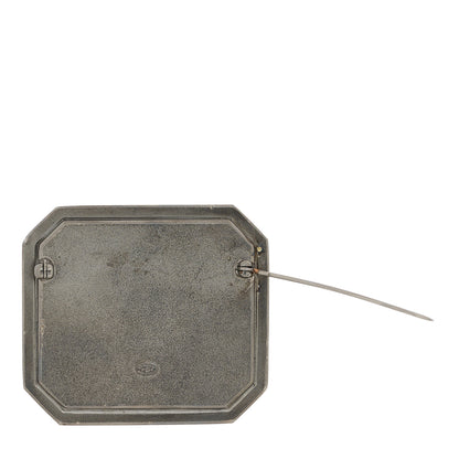 Chanel Metal Crystal Pearl CC Square Brooch Ruthenium 3 of 4