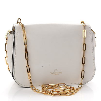 Valentino Garavani Vitello Chain Flap Bag White 3 of 12