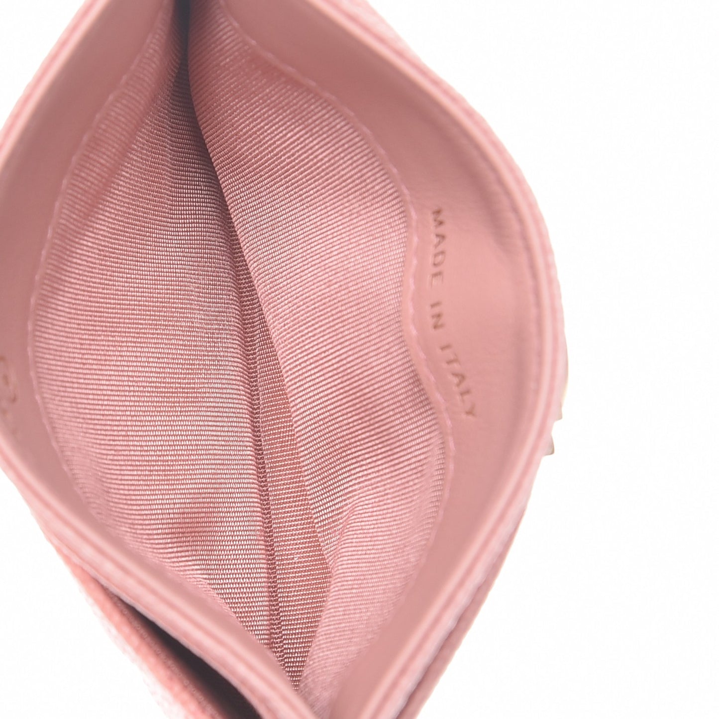 Caviar Quilted Boy Card Holder Light Pink