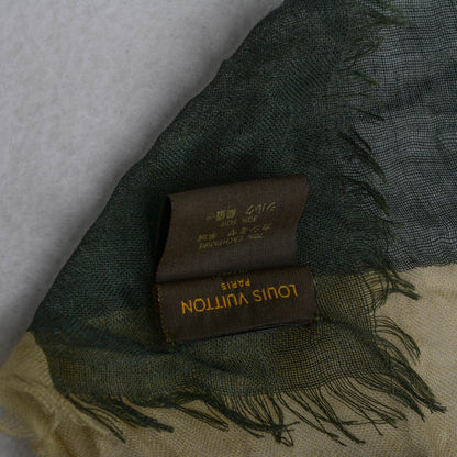 Louis Vuitton Cashmere Silk Leopard V Stole Kaki Vanilla 9 of 9