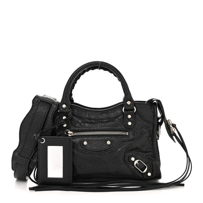 Balenciaga Agneau Classic Silver Hardware Mini City Black 1 of 10