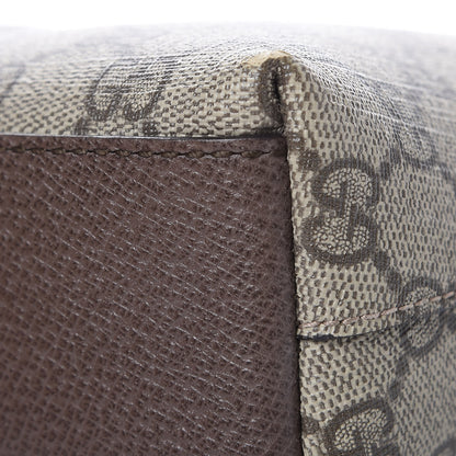 Gucci GG Supreme Monogram Textured Dollar Calfskin Web Small Ophidia Dome Shoulder Bag Beige Ebony New Acero 10 of 12