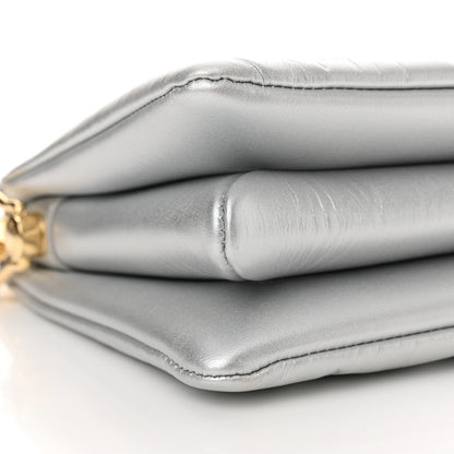 Louis Vuitton Lambskin Embossed Monogram Coussin BB Silver 8 of 10