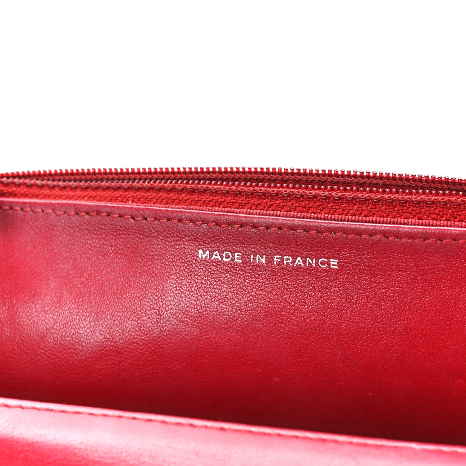 Chanel Lambskin Quilted Wallet On Chain WOC Red 7 of 11