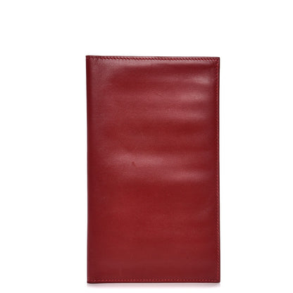 Hermes Box MC2 Fleming Checkbook Holder Wallet Rouge H 1 of 9