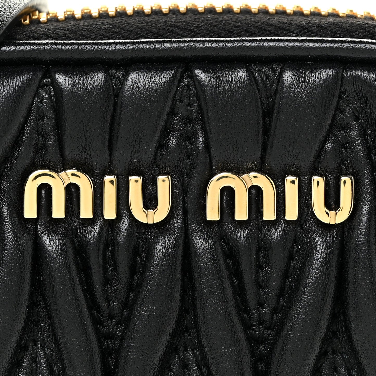 Nappa Matelasse Mini Bandoliera Crossbody Black