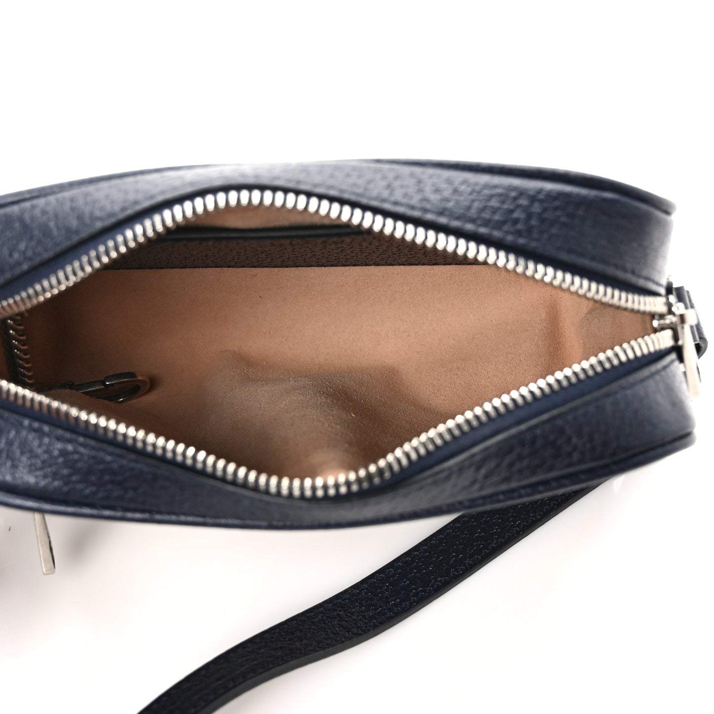 GG Supreme Monogram Textured Dollar Calfskin Web Mini Ophidia Shoulder Bag Beige Blue