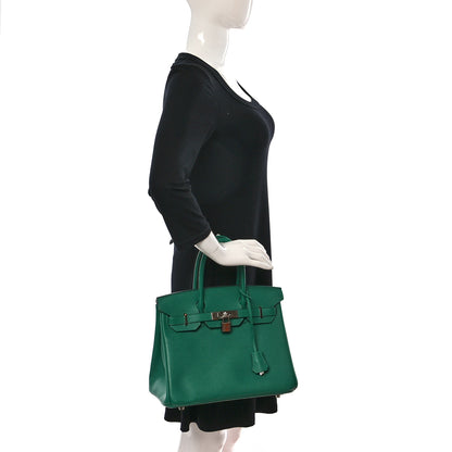 Hermes Epsom Birkin 30 Vert Vertigo 2 of 14