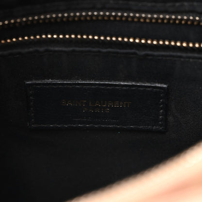Saint Laurent Calfskin Y Quilted Monogram Medium Loulou Chain Satchel Dark Beige 7 of 14