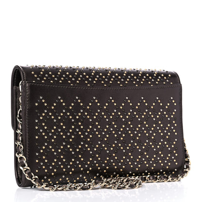 Chanel Lambskin Studded Wallet on Removable Chain Bronze 3 of 12