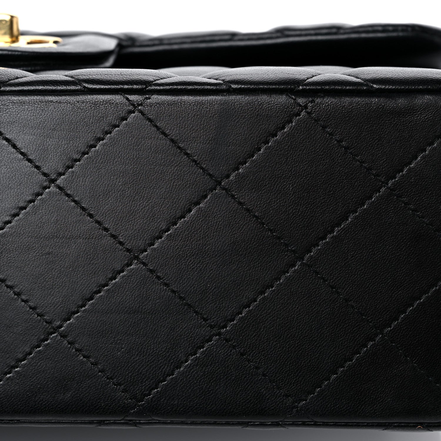 Chanel Lambskin Quilted Jumbo Double Flap Black 11 of 12