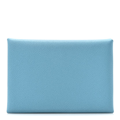 Hermes Madame Calfskin Duo Calvi Card Case Bleu du Nord 1 of 9