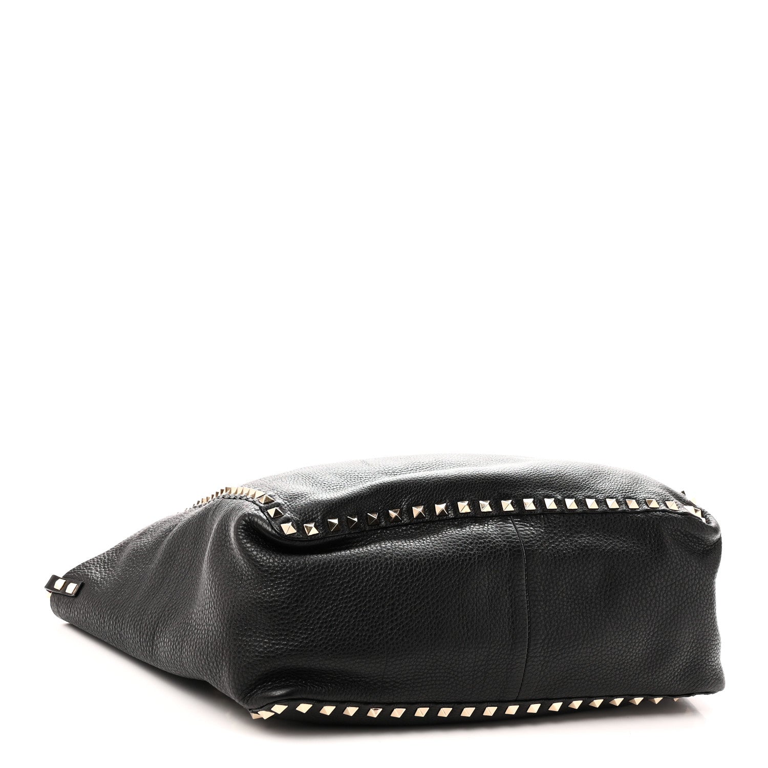 Valentino Garavani Grained Calfskin Medium Rockstud Reversible Tote Black Rose Violet 6 of 16