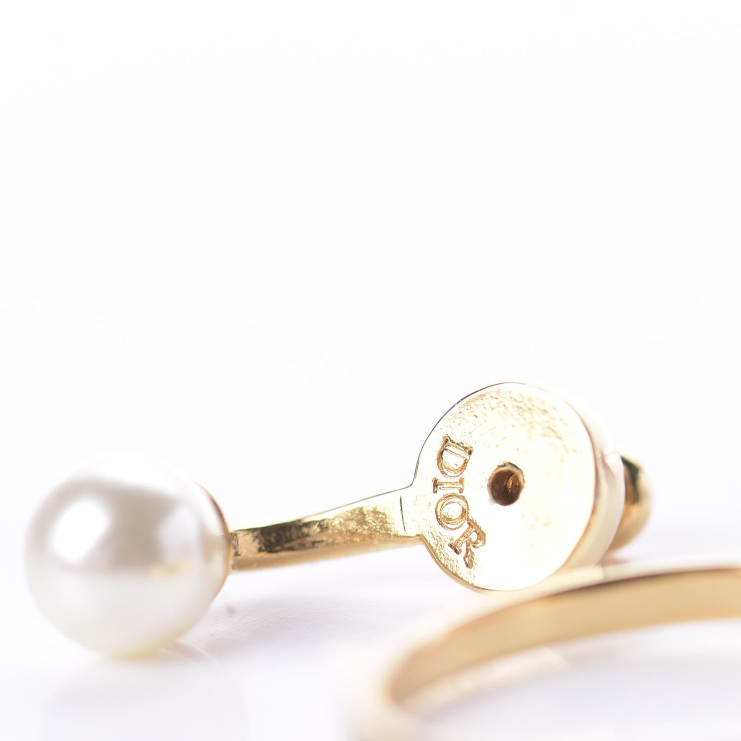 Christian Dior Pearl 30 Montaigne Earrings Gold 4 of 5