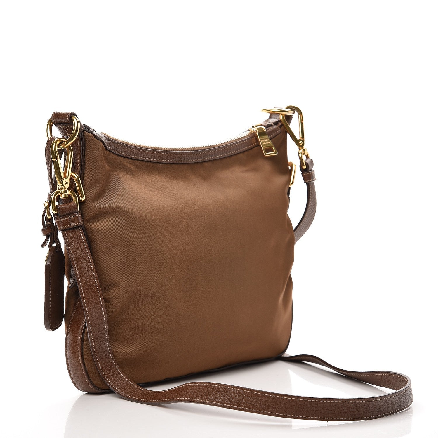 Prada Nylon Vitello Daino Crossbody Bag Corinto 4 of 9