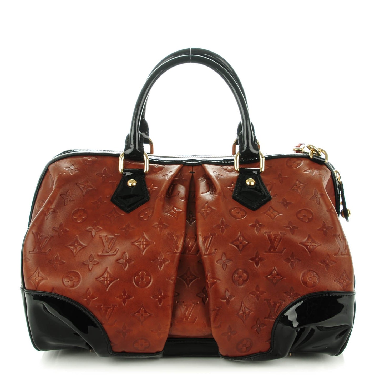 Cuir Embossed Monogram Stephen Bag Fauve