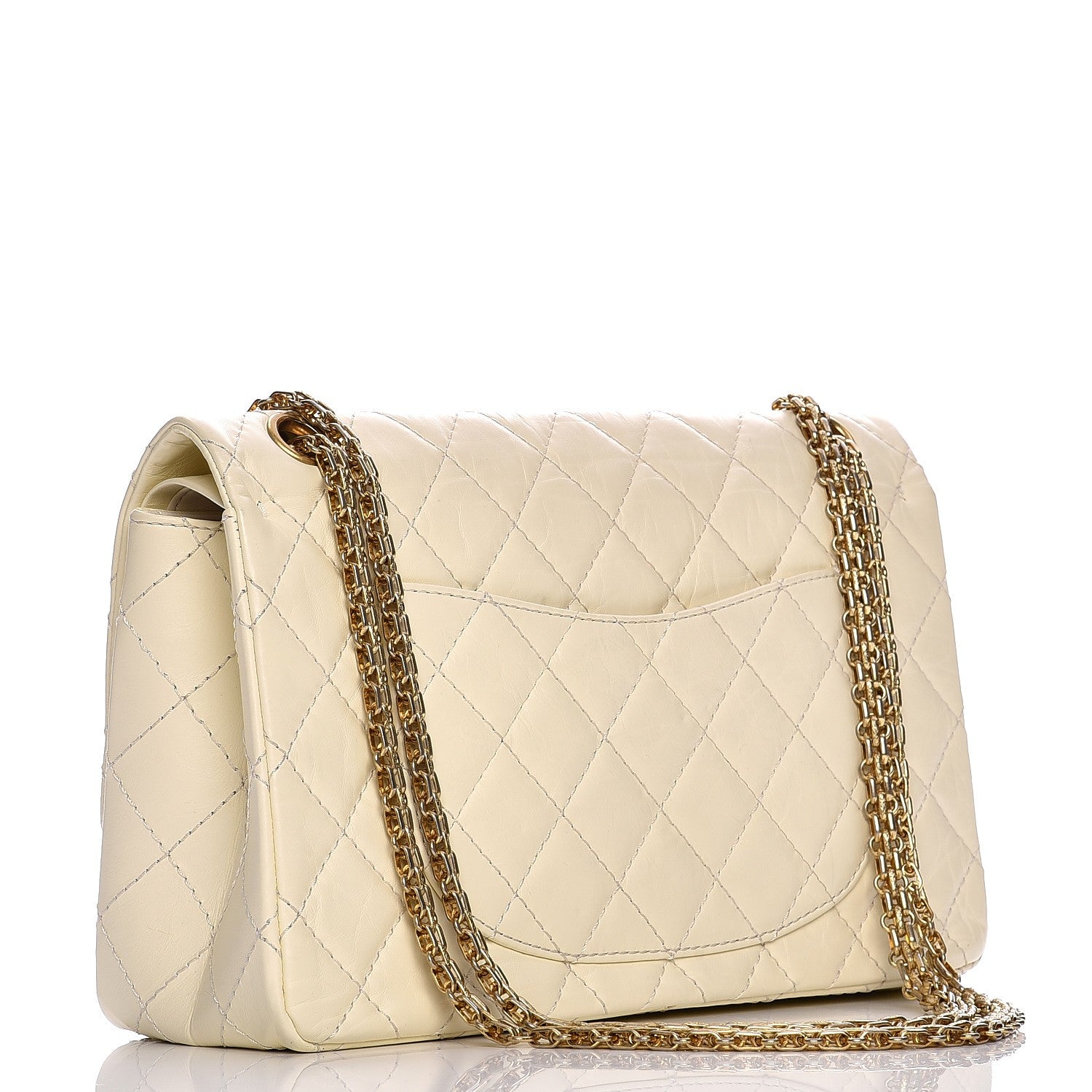 Chanel Aged Calfskin Quilted 2.55 Reissue 226 Flap Ivory 3 of 11