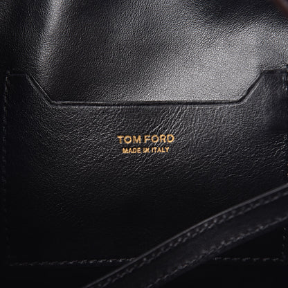 Tom Ford Suede Medium Double Tassel Bucket Bag Dark Brown 7 of 10