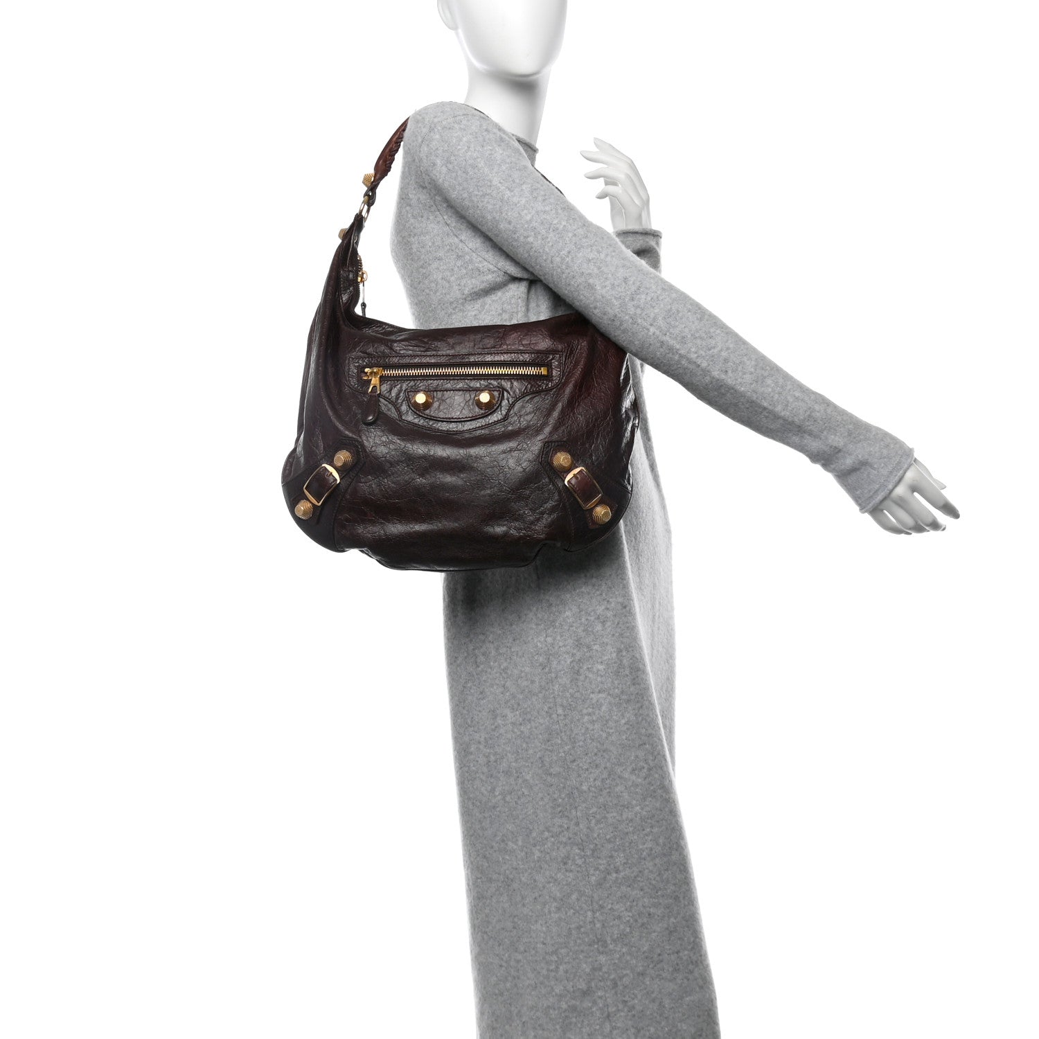 Balenciaga Chevre Giant 21 Gold Hardware Hobo Mogano 2 of 10