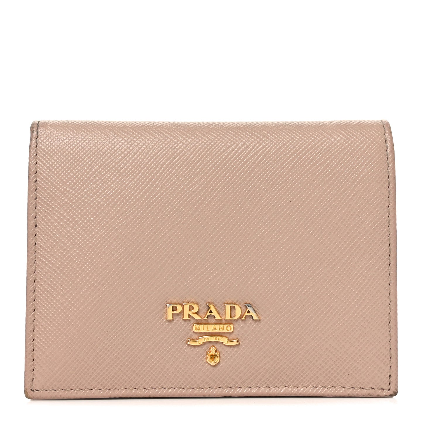 Saffiano Metal Bi-Fold Wallet Cammeo