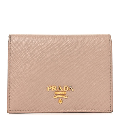 Prada Saffiano Metal Bi-Fold Wallet Cammeo 1 of 9