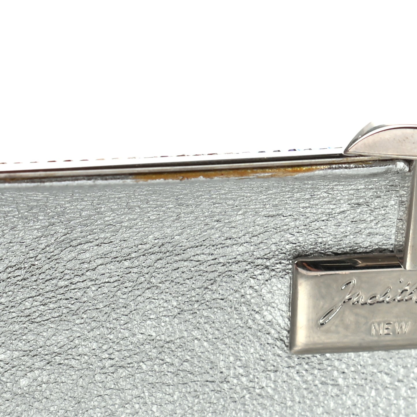 Swarovski Crystal Minaudiere Clutch Silver Multicolor