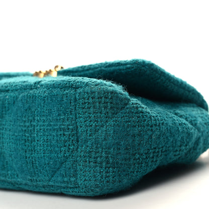 Chanel Tweed Quilted Medium Chanel 19 Flap Green 10 of 10
